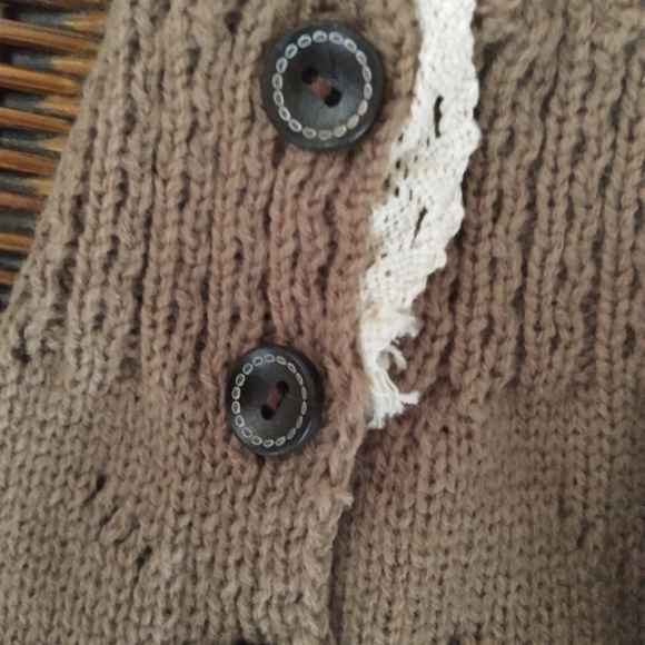 Knit Boot Cuffs with Lace - Picture 2 of 3